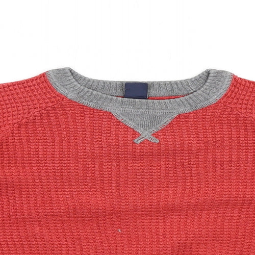 Gap Boys Red Crew Neck Cotton Pullover Jumper Size 2 Years Pullover