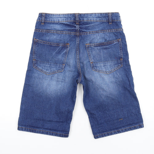 Denim & Co. Mens Blue Cotton Bermuda Shorts Size 28 in L12 in Slim Zip