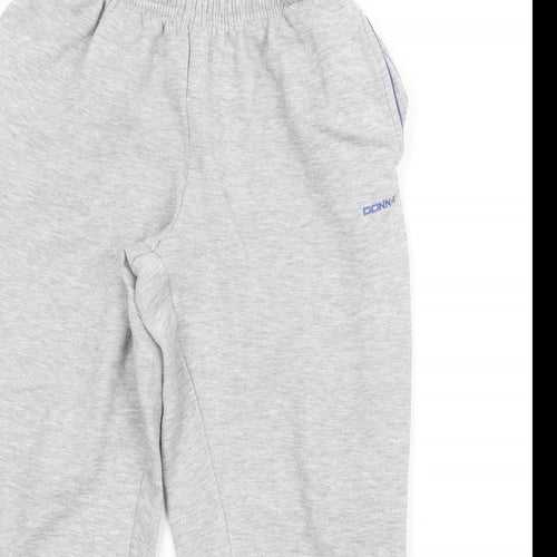 Donnay Mens Grey Cotton Jogger Trousers Size M L28 in Regular Drawstring