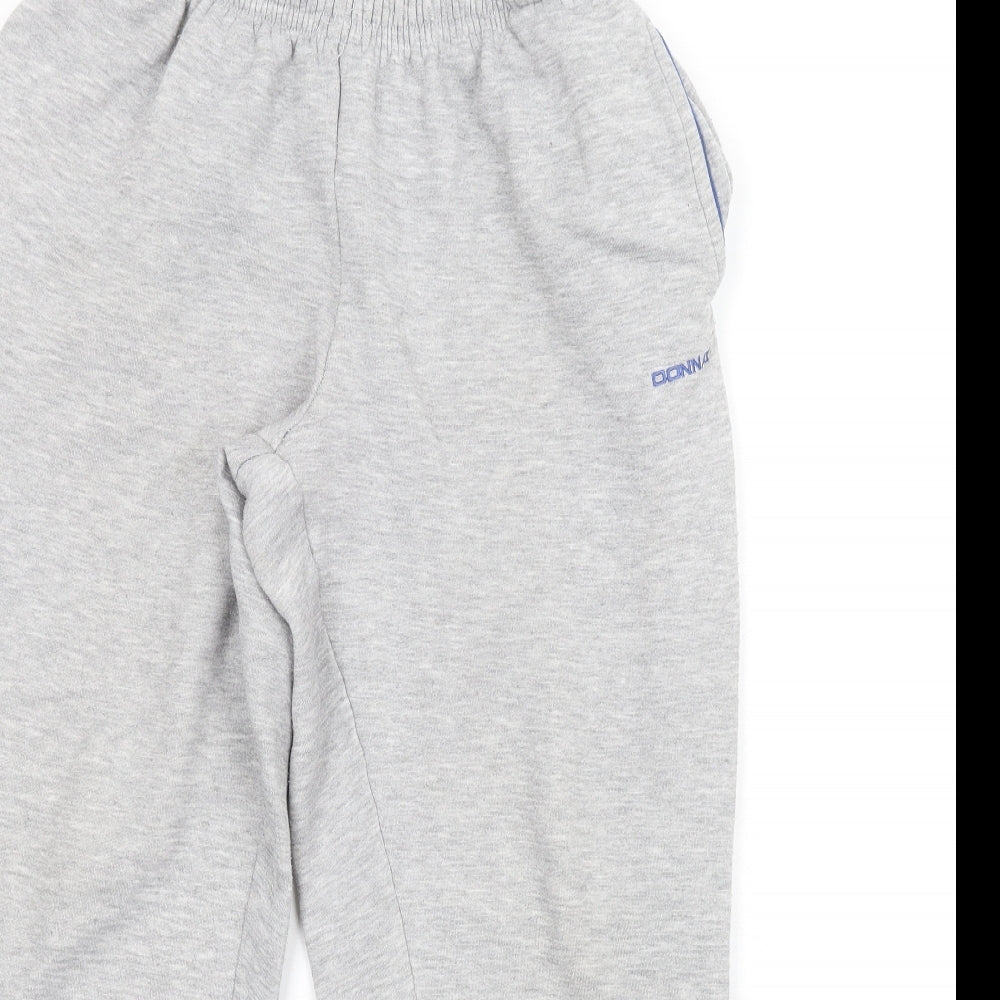 Donnay Mens Grey Cotton Jogger Trousers Size M L28 in Regular Drawstring