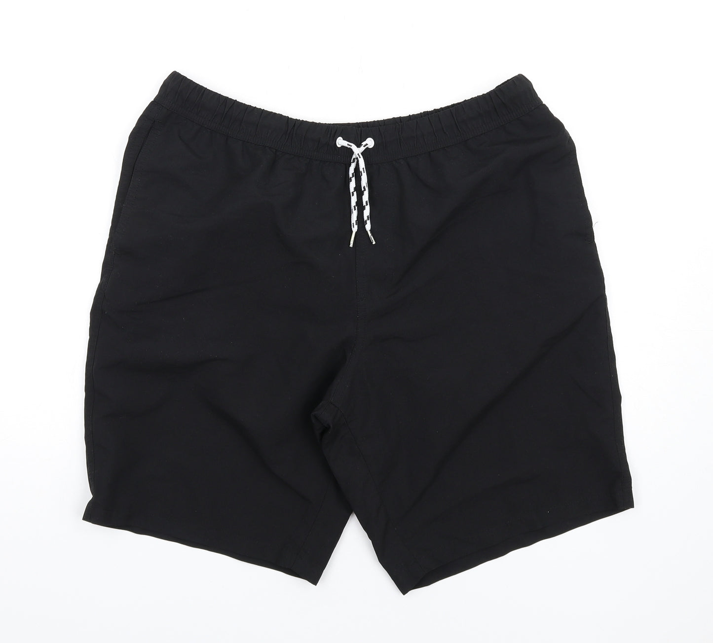 ASOS Mens Black Polyester Sweat Shorts Size L L11 in Regular Drawstring - Swim Shorts
