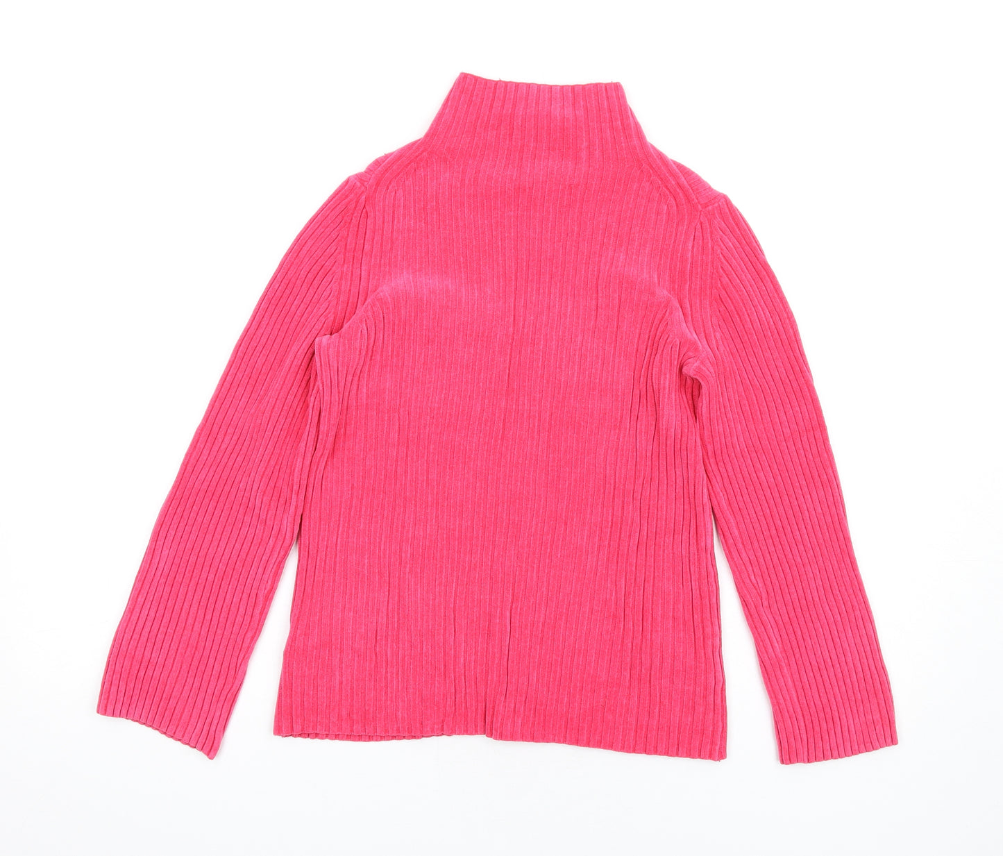 COS Womens Pink High Neck Cotton Pullover Jumper Size XS