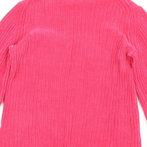 COS Womens Pink High Neck Cotton Pullover Jumper Size XS