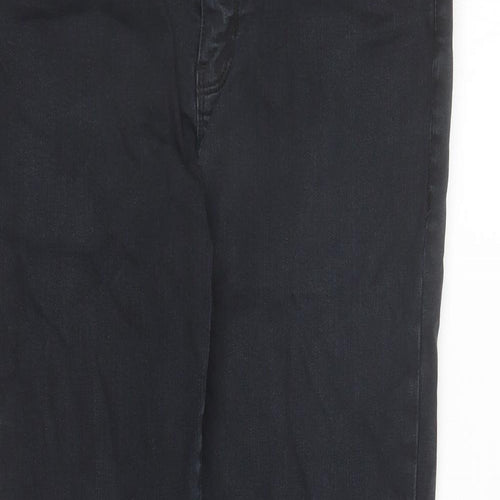 VERO MODA Womens Black Cotton Skinny Jeans Size 30 in L26 in Regular Zip - Zip Detail On Ankle