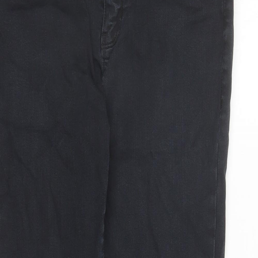 VERO MODA Womens Black Cotton Skinny Jeans Size 30 in L26 in Regular Zip - Zip Detail On Ankle