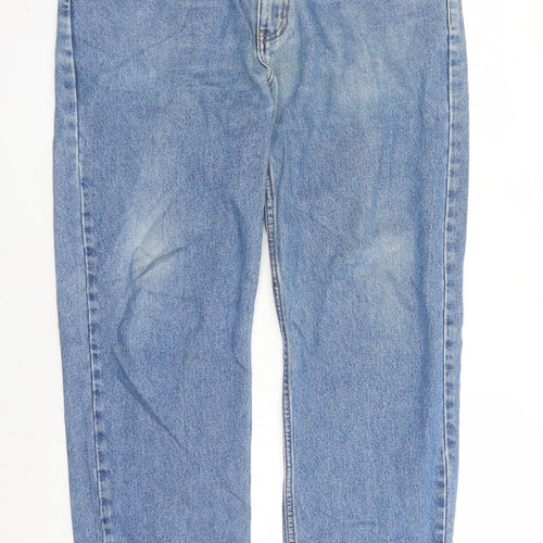Easy Mens Blue Cotton Straight Jeans Size 36 in L31 in Regular Zip