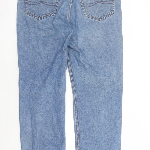 Easy Mens Blue Cotton Straight Jeans Size 36 in L31 in Regular Zip