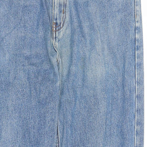 Easy Mens Blue Cotton Straight Jeans Size 36 in L31 in Regular Zip