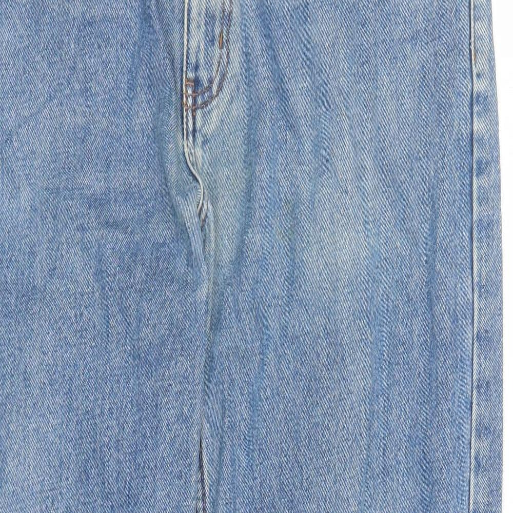 Easy Mens Blue Cotton Straight Jeans Size 36 in L31 in Regular Zip