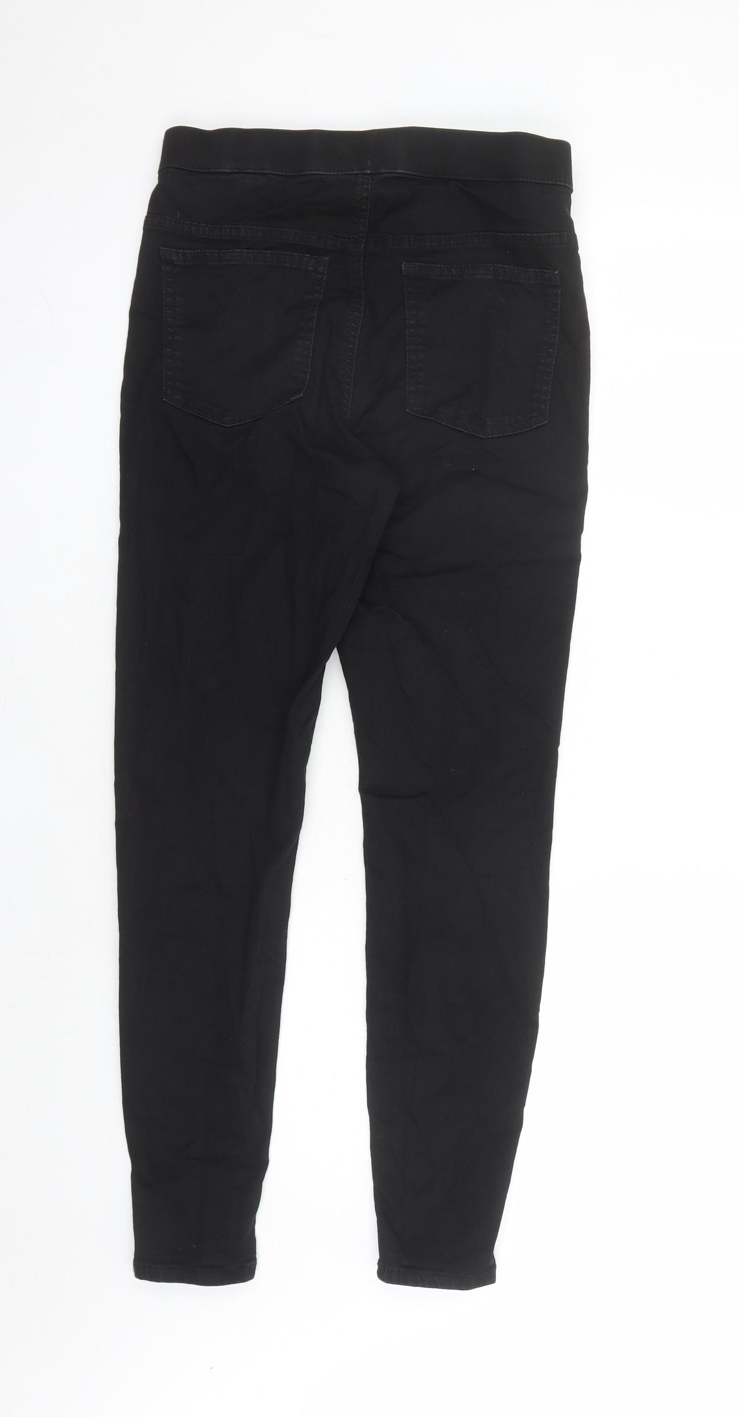 Marks and Spencer Womens Black Cotton Jegging Jeans Size 10 L27 in Regular - Stretch