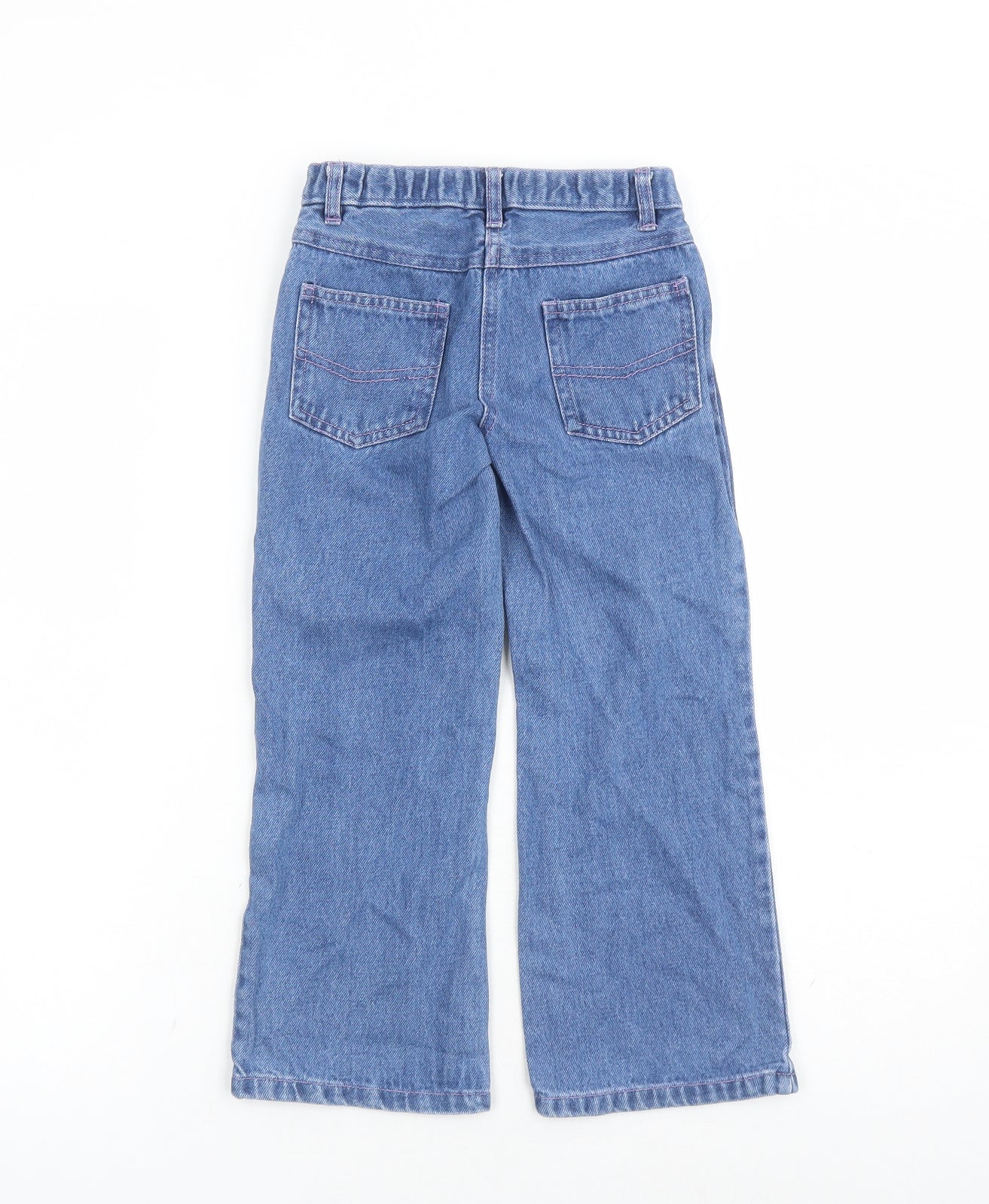 Girl2Girl Girls Blue Cotton Bootcut Jeans Size 5-6 Years Regular Zip - Inside Leg 18 Inches