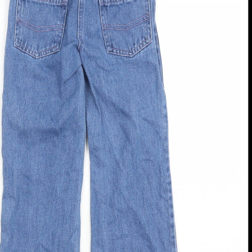 Girl2Girl Girls Blue Cotton Bootcut Jeans Size 5-6 Years Regular Zip - Inside Leg 18 Inches