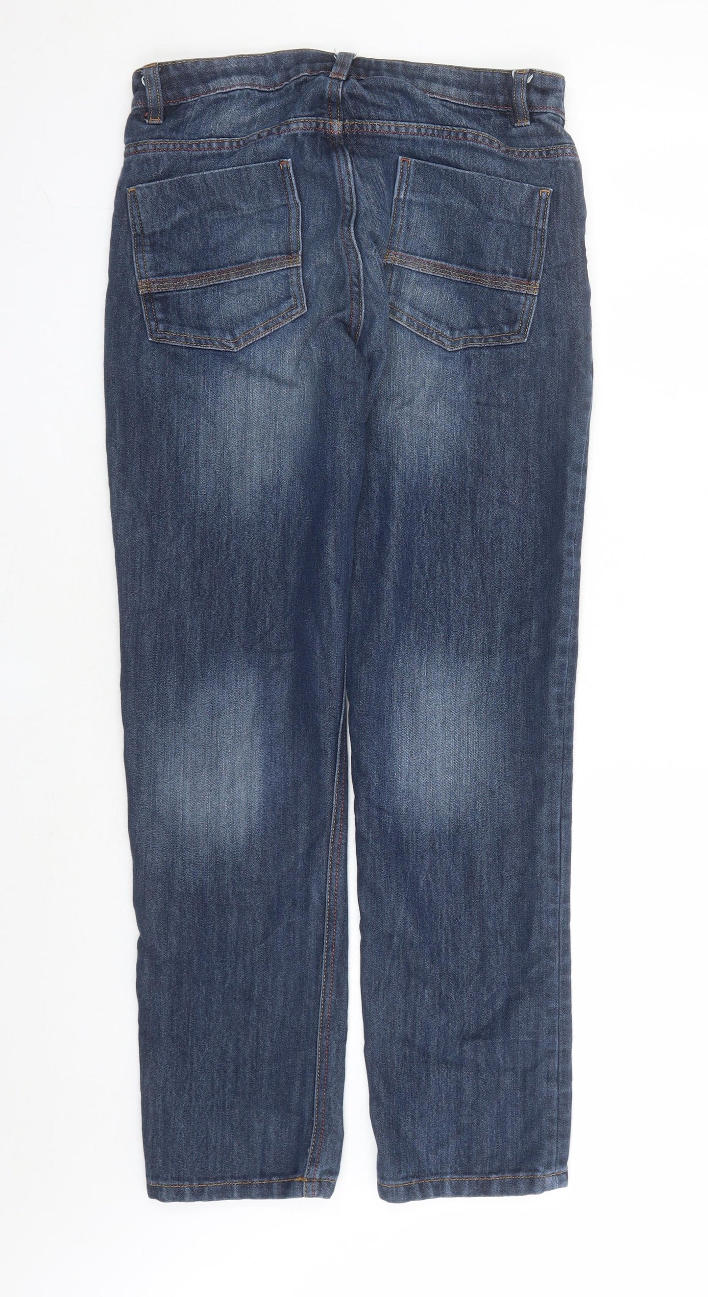 NEXT Boys Blue Cotton Straight Jeans Size 15 Years L29 in Regular Zip