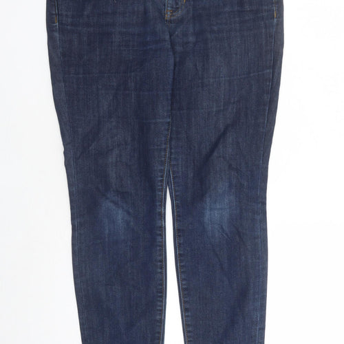 Gap Womens Blue Cotton Straight Jeans Size 14 L26 in Regular Zip