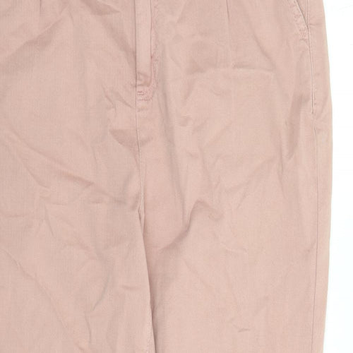 Denim & Co. Womens Pink Cotton Straight Jeans Size 14 L27 in Regular Zip