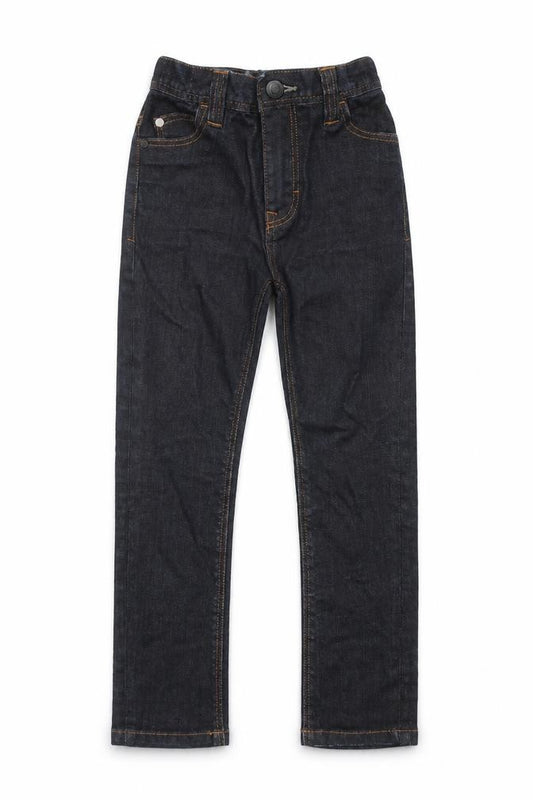 NEXT Boys Blue Cotton Skinny Jeans Size 9 Months L23 in Regular Zip - Elasticated Waist