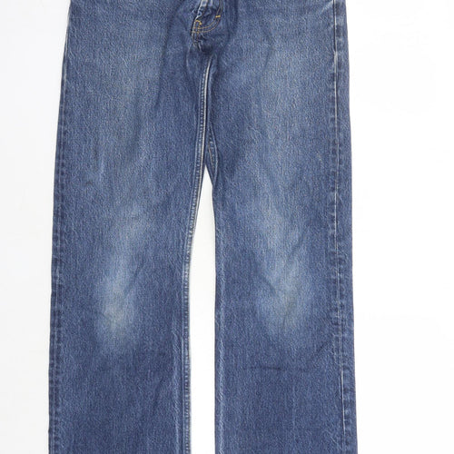Gap Mens Blue Cotton Bootcut Jeans Size 30 in L32 in Regular Zip