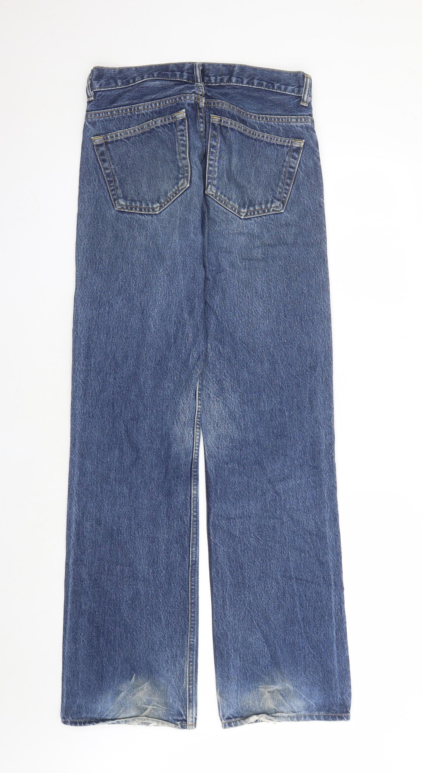 Gap Mens Blue Cotton Bootcut Jeans Size 30 in L32 in Regular Zip