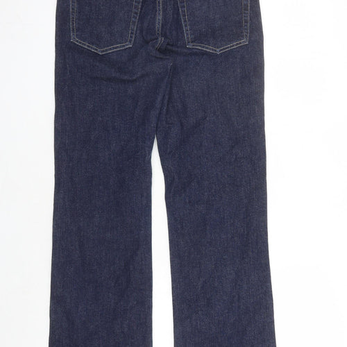Jaeger Womens Blue Cotton Bootcut Jeans Size 28 in L29 in Regular Zip