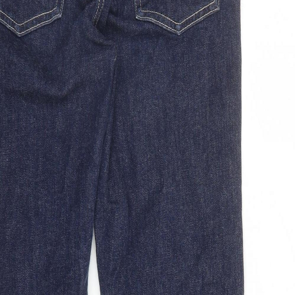 Jaeger Womens Blue Cotton Bootcut Jeans Size 28 in L29 in Regular Zip