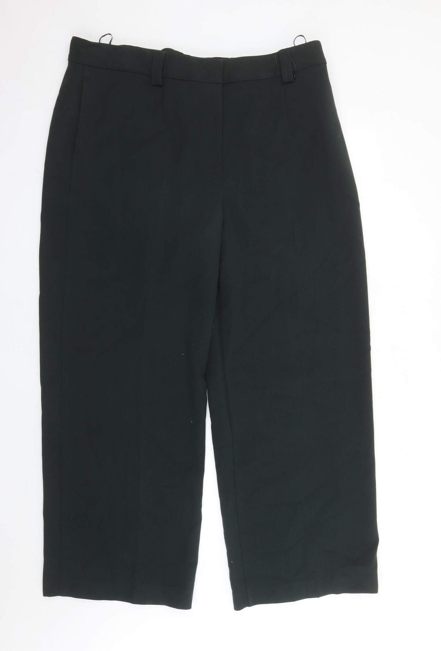 Marks and Spencer Womens Green Polyester Dress Pants Trousers Size 20 L30 in Regular Zip