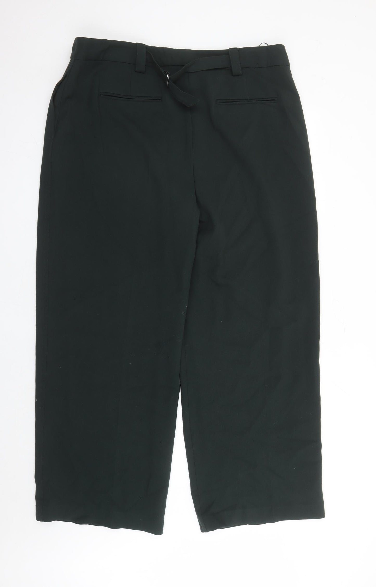 Marks and Spencer Womens Green Polyester Dress Pants Trousers Size 20 L30 in Regular Zip