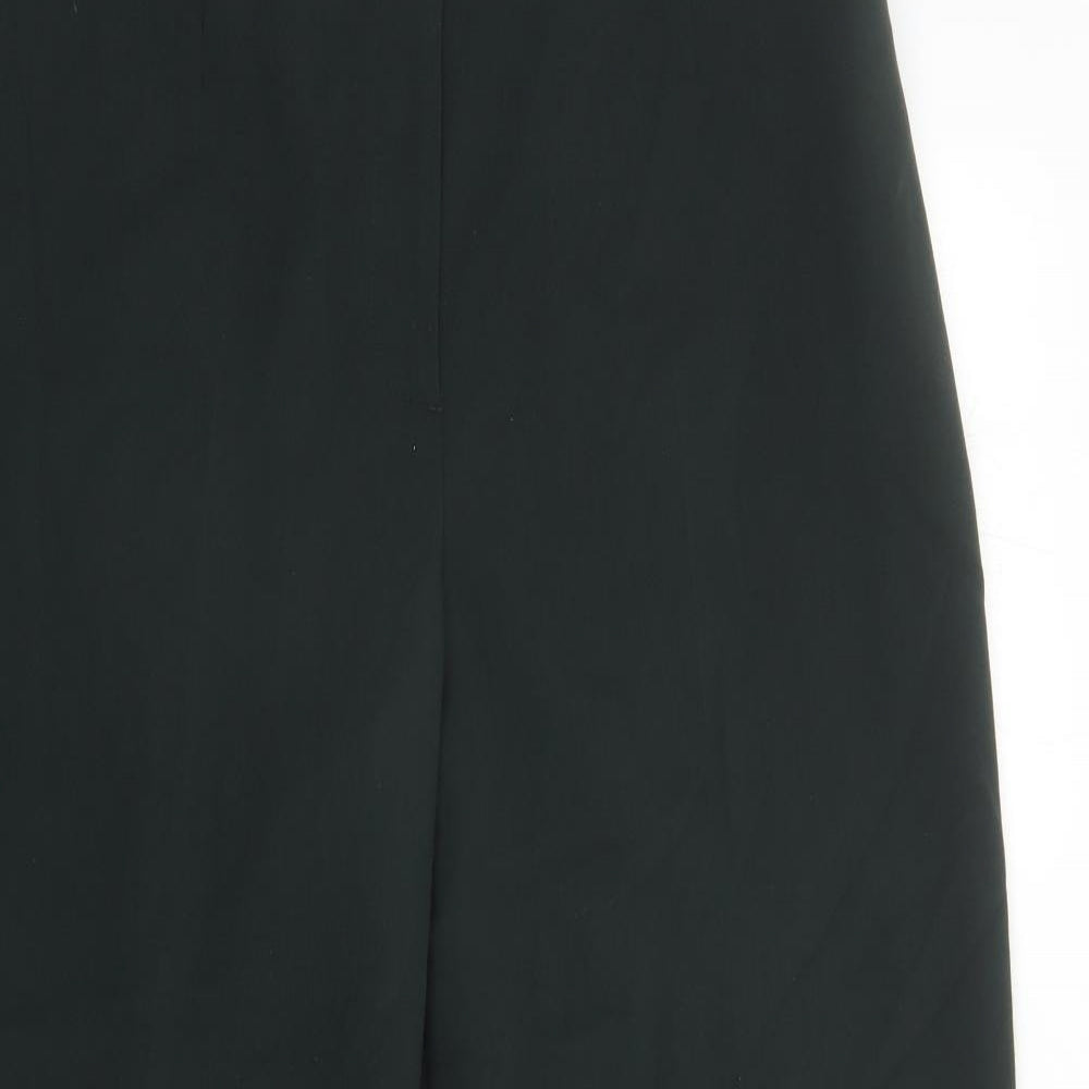 Marks and Spencer Womens Green Polyester Dress Pants Trousers Size 20 L30 in Regular Zip