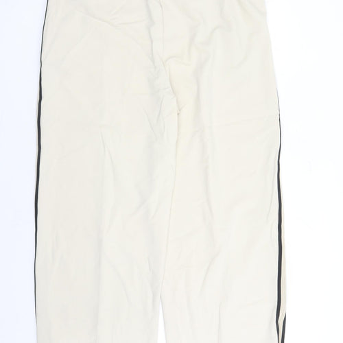 Marks and Spencer Womens Beige Polyester Dress Pants Trousers Size 18 L27 in Regular - Elasticated Waist