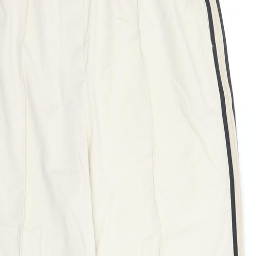 Marks and Spencer Womens Beige Polyester Dress Pants Trousers Size 18 L27 in Regular - Elasticated Waist
