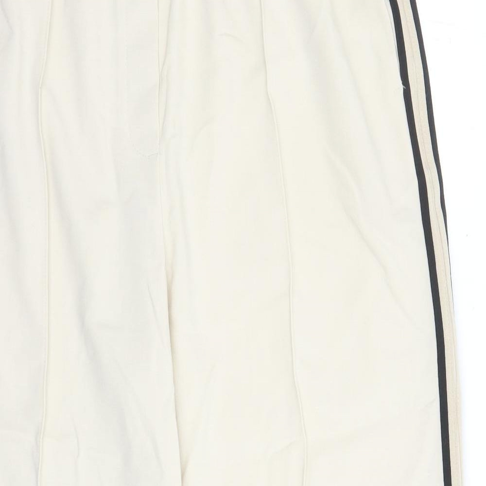 Marks and Spencer Womens Beige Polyester Dress Pants Trousers Size 18 L27 in Regular - Elasticated Waist