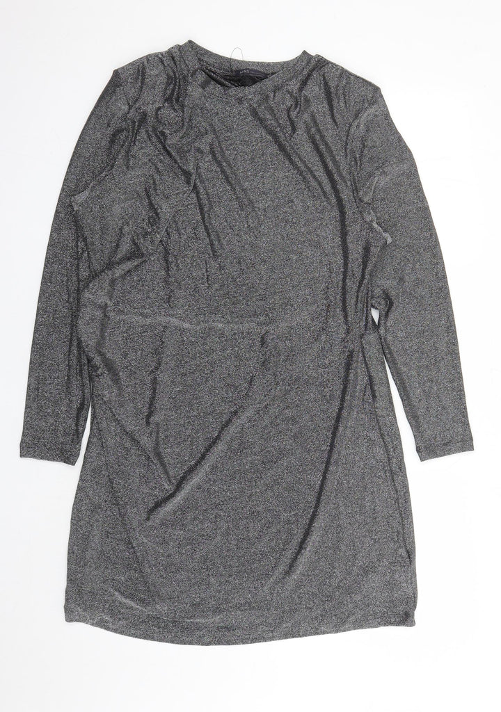 Marks and Spencer Womens Silver Polyamide A-Line Size 20 Round Neck Pullover