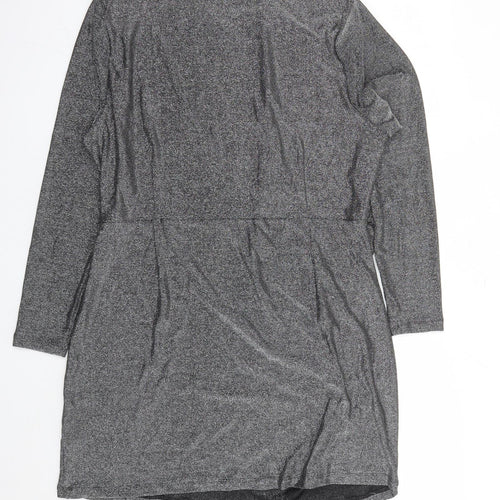 Marks and Spencer Womens Silver Polyamide A-Line Size 20 Round Neck Pullover