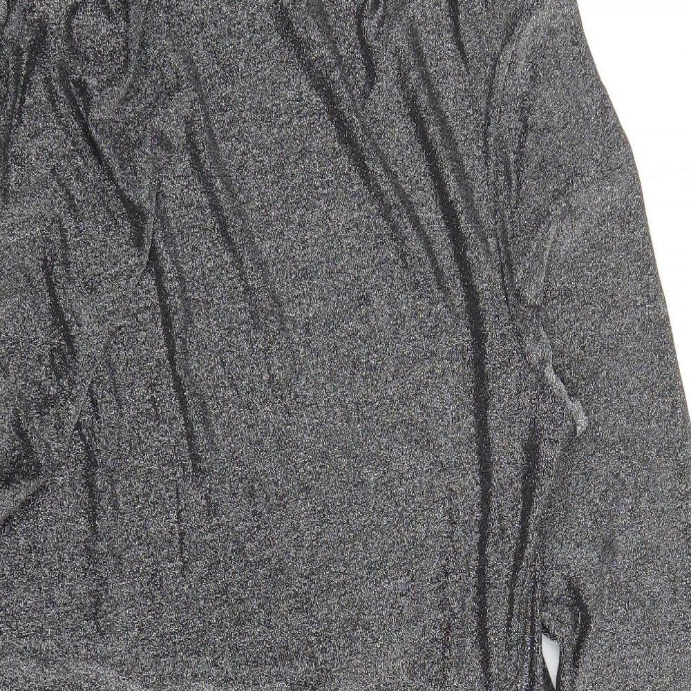 Marks and Spencer Womens Silver Polyamide A-Line Size 20 Round Neck Pullover