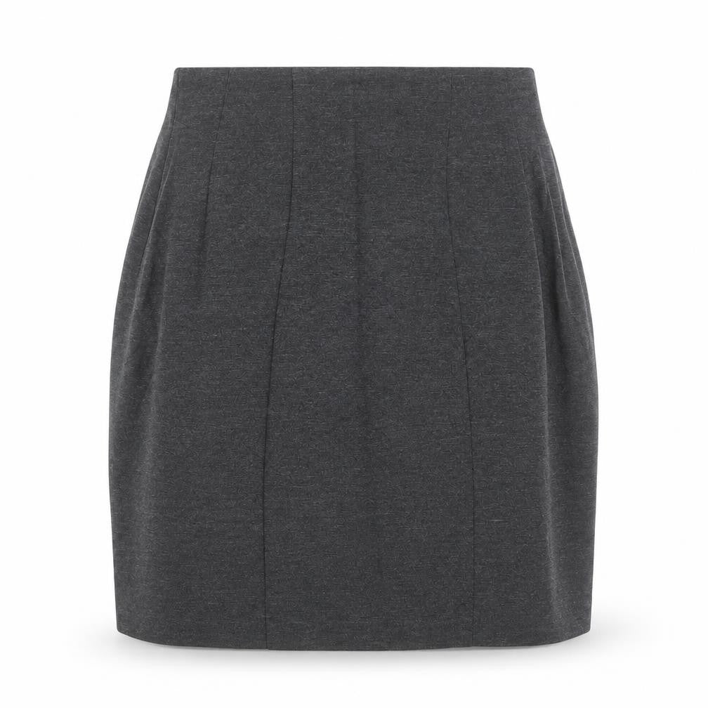 Marks and Spencer Womens Grey Viscose A-Line Skirt Size 6 - Elasticated Waist