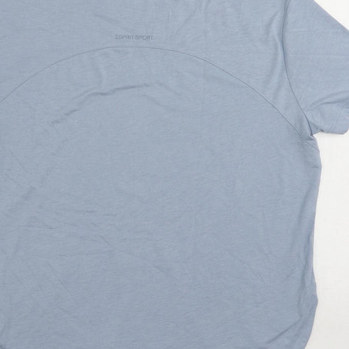 Esprit Womens Blue Polyester Pullover T-Shirt Size XS Round Neck Pullover