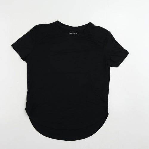 Esprit Womens Black Polyester Pullover T-Shirt Size XS Round Neck Pullover