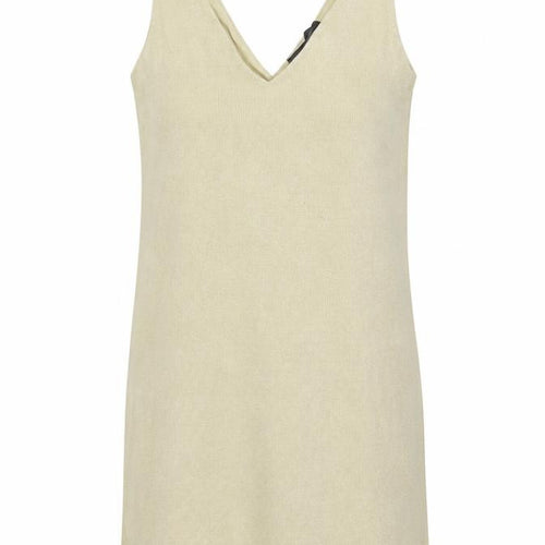 Marks and Spencer Womens Beige Viscose Tunic Tank Size 10 V-Neck