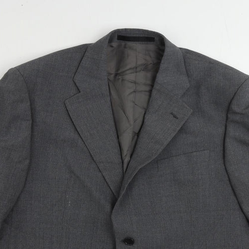 Marks and Spencer Mens Grey Polyester Jacket Suit Jacket Size 44 Regular