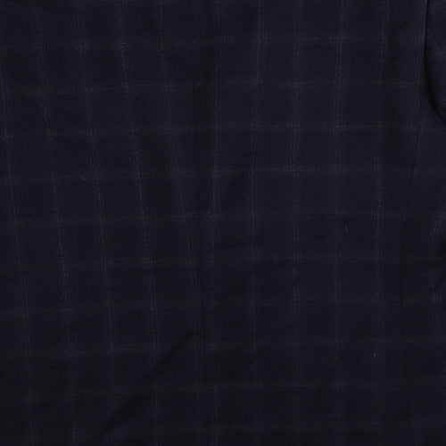 John Lewis Mens Blue Plaid Wool Jacket Suit Jacket Size 44 Regular
