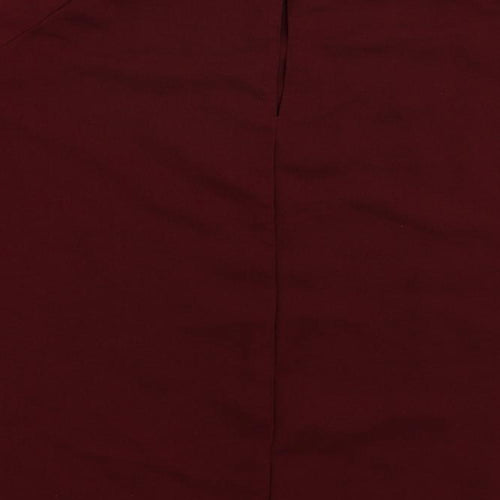 Marks and Spencer Womens Red Polyester Basic Blouse Size 12 Round Neck