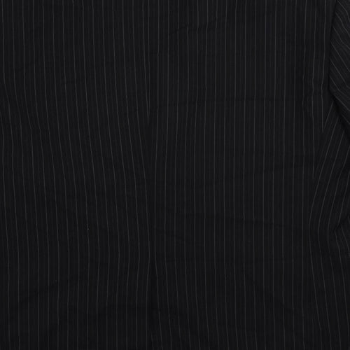 Marks and Spencer Mens Black Striped Polyester Jacket Suit Jacket Size 42 Regular