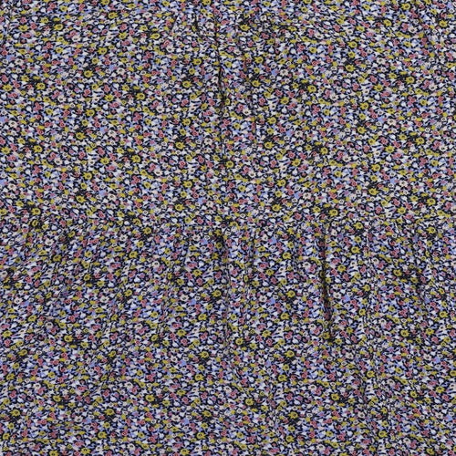 Marks and Spencer Womens Multicoloured Floral Polyester A-Line Size 20 V-Neck Tie