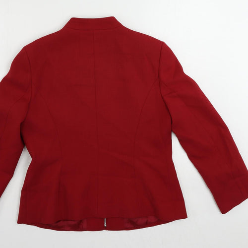 Alex & Co. Womens Red Jacket Size 14 Zip