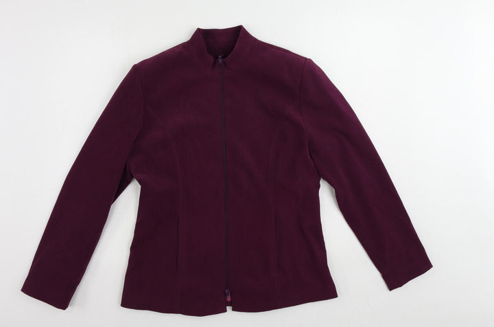 C.M.D. Womens Purple Jacket Size 12 Zip