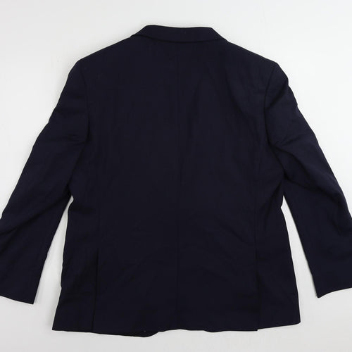 Marks and Spencer Mens Blue Polyester Jacket Suit Jacket Size 46 Regular