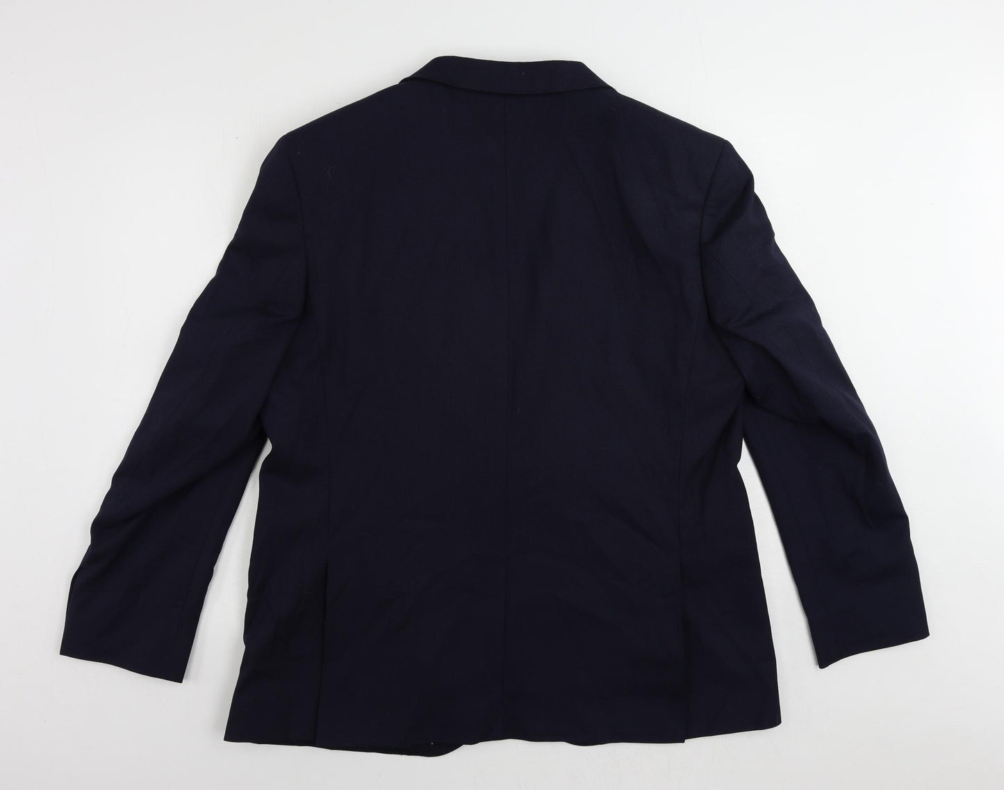 Marks and Spencer Mens Blue Polyester Jacket Suit Jacket Size 46 Regular
