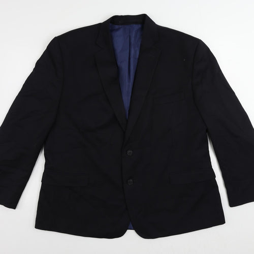 Marks and Spencer Mens Blue Polyester Jacket Suit Jacket Size 48 Regular