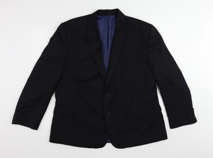 Marks and Spencer Mens Blue Polyester Jacket Suit Jacket Size 48 Regular