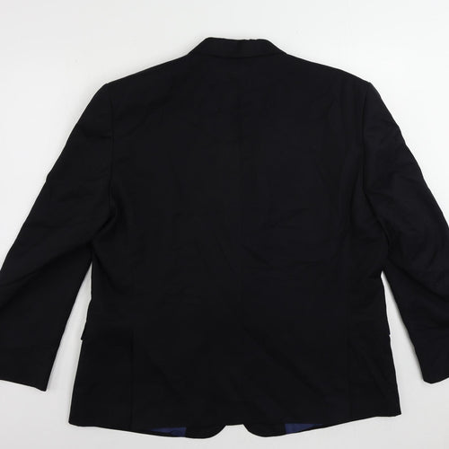 Marks and Spencer Mens Blue Polyester Jacket Suit Jacket Size 48 Regular