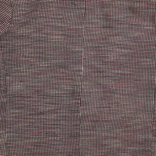 New Look Womens Pink Geometric Jacket Blazer Size 12 Snap